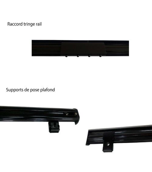 Rail Décorative, Prêt à Poser, Pour Rideau à Galon Fronceur longueur 2.50 mètre tringle chemin de fer Rail Décorative, Prêt à Poser, Pour Rideau à Galon Fronceur longueur 2.50 mètre tringle chemin de fer