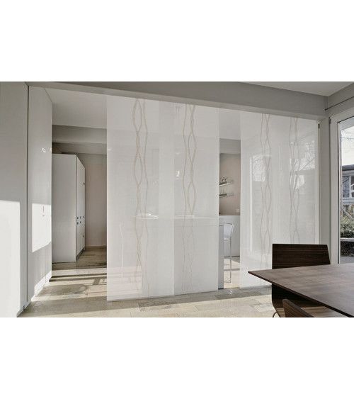 Kit Rail Panneaux Japonais - 2,75 m - 5 Voies - Fixation Plafond/Mur