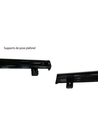 Tringle Rail Rideau Discret 1.5 m - Aluminium - Fixation Plafond