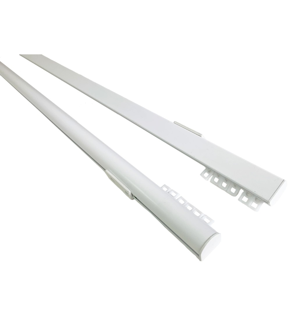 Tringle rail réversible pour rideau en aluminium Tringle rail réversible pour rideau en aluminium