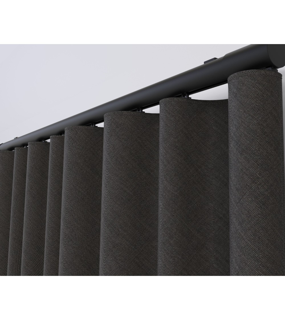 Tringle rail réversible pour rideau en aluminium