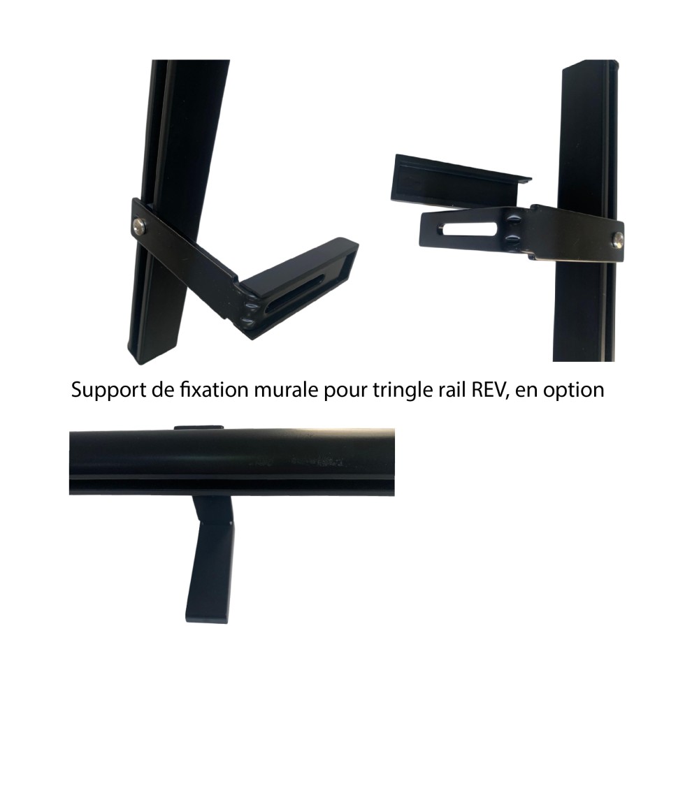 Support Mural Simple pour Tringle Rail REV - Fixation Solide et Stable