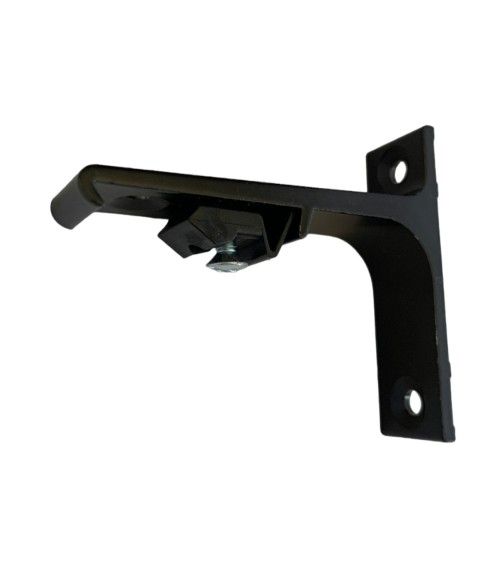 Support Mural Laqué pour Rail - Équerre Acier L. 7.5 cm - Encliquetage