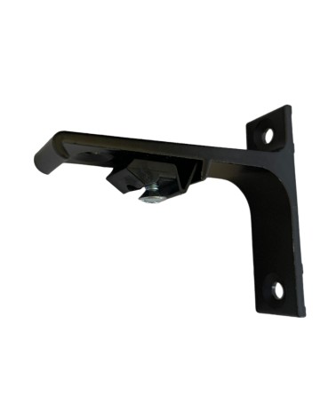 Support Mural Laqué pour Rail - Équerre Acier L. 7.5 cm - Encliquetage