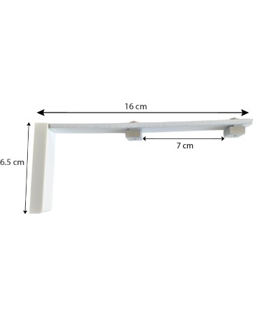 Support double pour 2 tringles Support pour 2 rails à rideau Support de fixation tringle double rail Support tringle double rail
