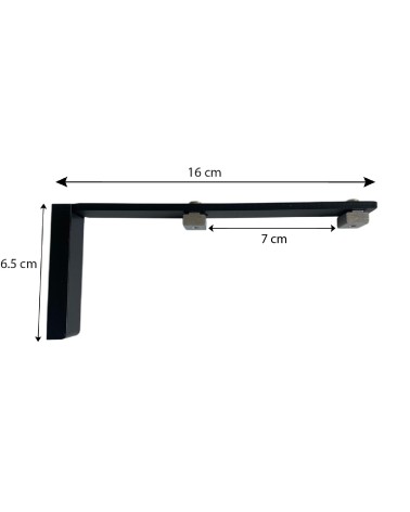 Support double pour 2 tringles Support pour 2 rails à rideau Support de fixation tringle double rail Support tringle double rail