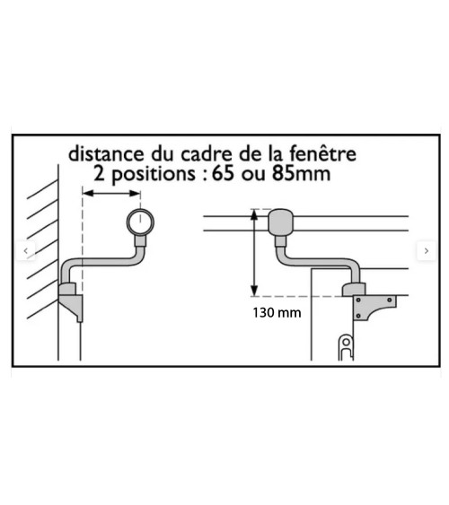 Support IB+ Breveté Sans Perçage - Fenêtre PVC Oscillo-Battante