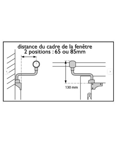 Support IB+ Breveté Sans Perçage - Fenêtre PVC Oscillo-Battante