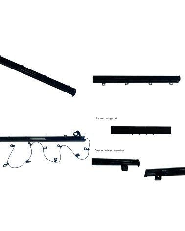 Tringle rail pour rideau effet vague ouverture centrale L.6 m