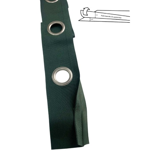 Bande à oeillets pour Rideau - Vente au Mètre  - Fabriqué en France Bande à oeillets pour Rideau - Vente au Mètre  - Fabriqué en France