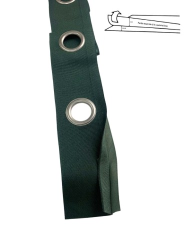 bande à œillets rideau, bande prêt à coudre, œillets pour tringle, rideaux DIY, accessoires couture rideaux, confection rideaux