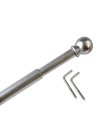 tringle de vitrage embout boule extensible pour vitre à visser