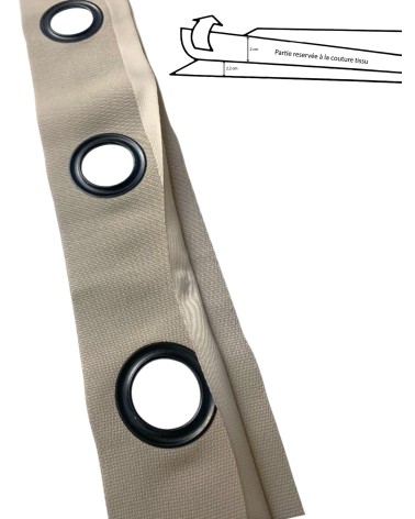 Bande à oeillet prêt à coudre, 20 mètres