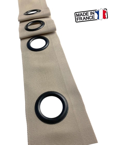 bande à oeillets rideaux, œillets acier, confection rideaux, bande rideau prête à poser, accessoires couture rideaux