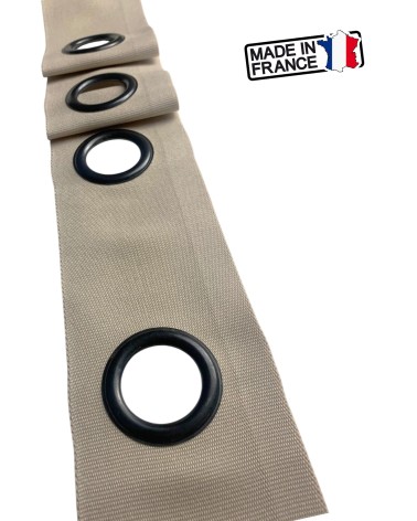 bande à oeillets rideaux, œillets acier, confection rideaux, bande rideau prête à poser, accessoires couture rideaux