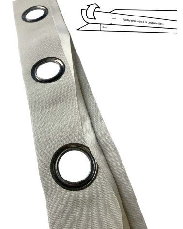Bande à oeillet prêt à coudre, 20 mètres