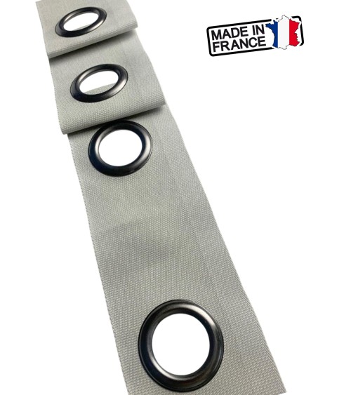 bande à oeillets rideaux, œillets acier, confection rideaux, bande rideau prête à poser, accessoires couture rideaux