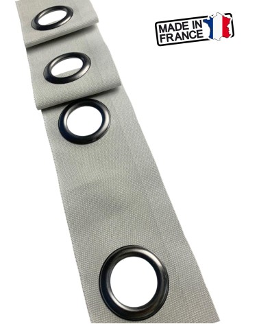bande à oeillets rideaux, œillets acier, confection rideaux, bande rideau prête à poser, accessoires couture rideaux