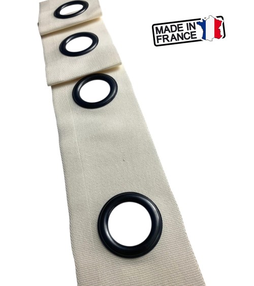 bande à oeillets rideaux, œillets acier, confection rideaux, bande rideau prête à poser, accessoires couture rideaux