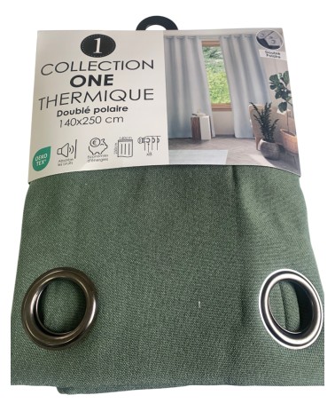 Rideau Thermique Occultant Jacquard 140x250 cm - Doublure Polaire