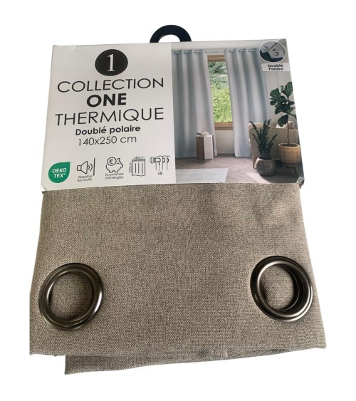 Rideau thermique occultant jacquard