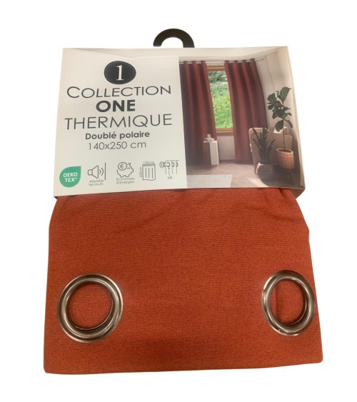 Rideau thermique occultant jacquard