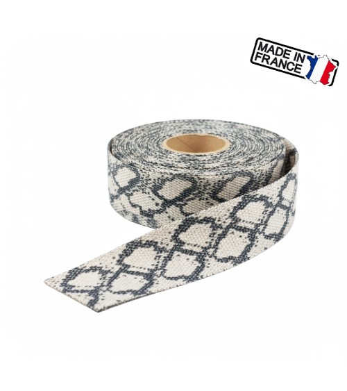 Sangle Décorative Animalière, sangle anse de sac, sangle fabrication française, sangle pour sac cabas, sangle ceinture mode.