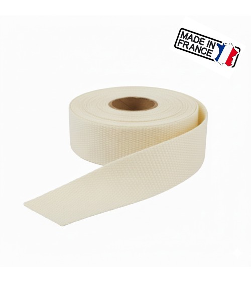 sangle polysangle, anse de sac 30 mm, sangle fabrication française, mercerie maroquinerie, rouleau sangle 5m, sangle pour sac