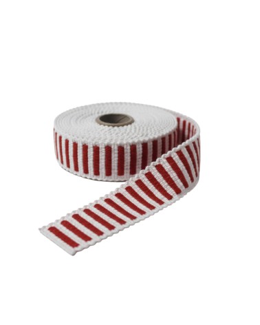 sangle basque bicolore, sangle maroquinerie relief, sangle pour sac 30mm, rouleau sangle 5m, fournitures anses de sacs,