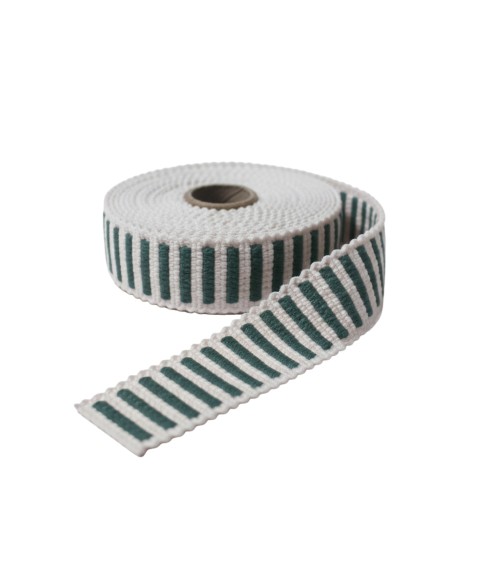 sangle basque bicolore, sangle maroquinerie relief, sangle pour sac 30mm, rouleau sangle 5m, fournitures anses de sacs,