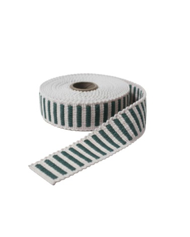 sangle basque bicolore, sangle maroquinerie relief, sangle pour sac 30mm, rouleau sangle 5m, fournitures anses de sacs,