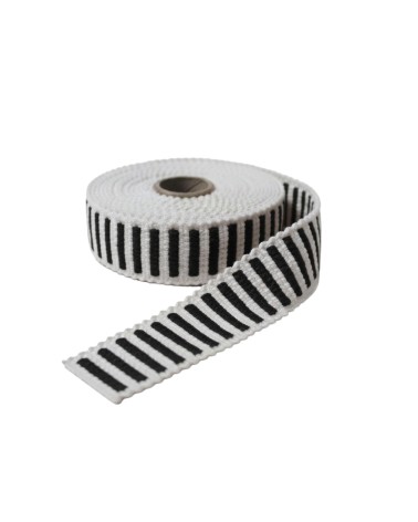 sangle basque bicolore, sangle maroquinerie relief, sangle pour sac 30mm, rouleau sangle 5m, fournitures anses de sacs,