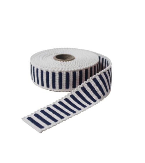 sangle basque bicolore, sangle maroquinerie relief, sangle pour sac 30mm, rouleau sangle 5m, fournitures anses de sacs,