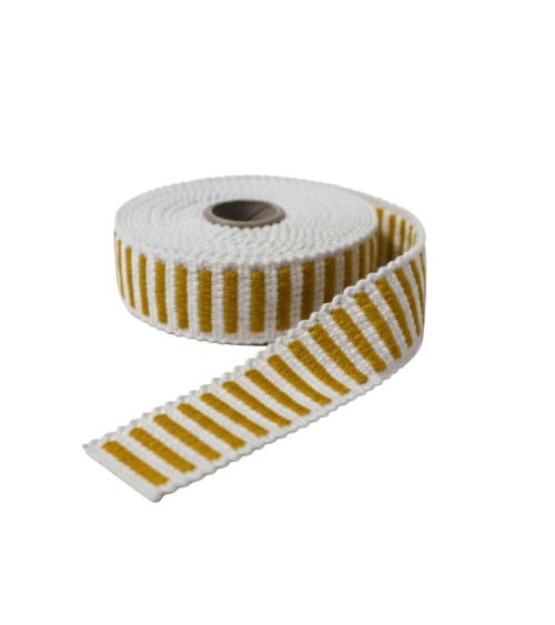 sangle basque bicolore, sangle maroquinerie relief, sangle pour sac 30mm, rouleau sangle 5m, fournitures anses de sacs,