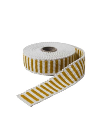 sangle basque bicolore, sangle maroquinerie relief, sangle pour sac 30mm, rouleau sangle 5m, fournitures anses de sacs,