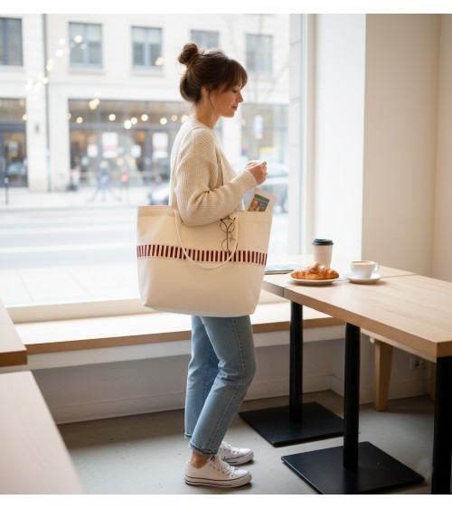 sangle basque bicolore, sangle maroquinerie relief, sangle pour sac 30mm, rouleau sangle 5m, fournitures anses de sacs,