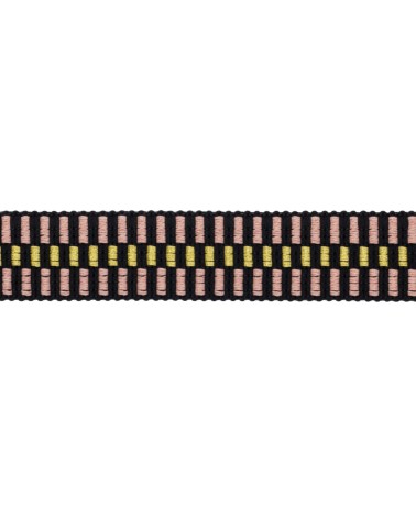 Sangle Damier Lurex 30mm Style Crochet | Brillance - Rouleau 5m