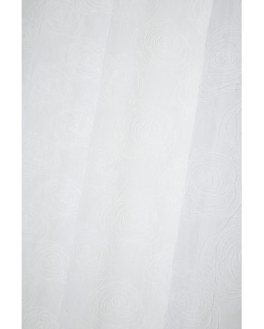 Voilage blanc élégant; Voilage romantique chic; Voilage style Shabby Chic; Voilage prêt à poser; Voilage blanc brodé