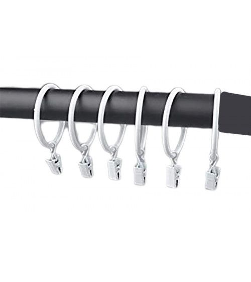 anneaux avec pince pour tringle a rideaux