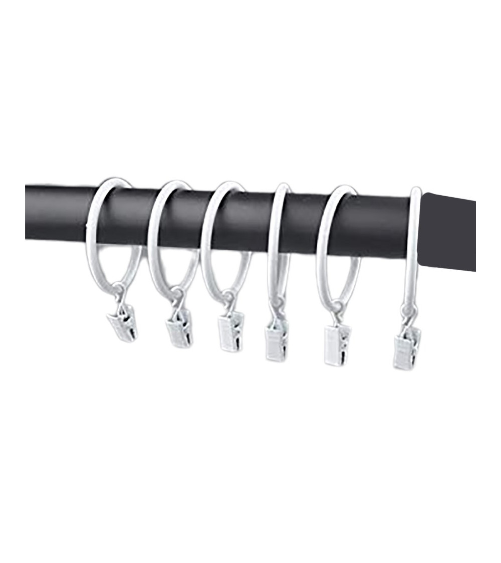 anneaux avec pince pour tringle a rideaux
