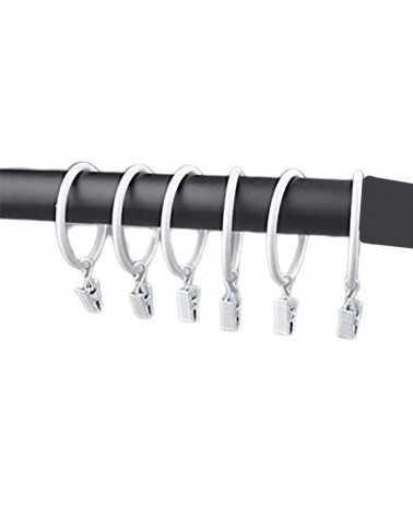 anneaux avec pince pour tringle a rideaux