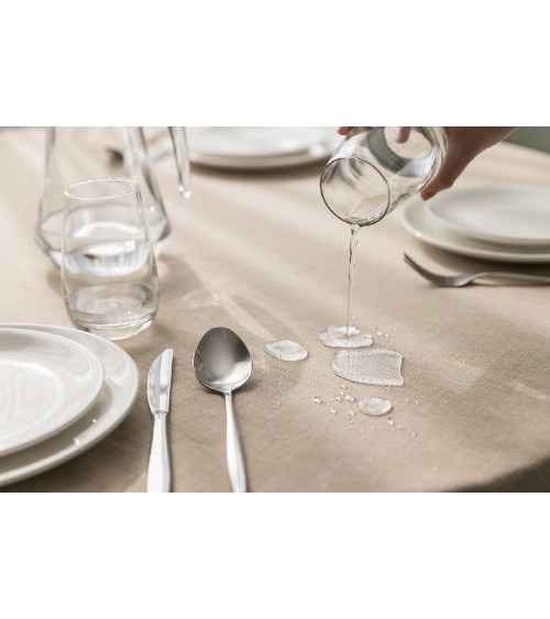 nappe grande taille, nappe déperlante 264cm, nappe mélange lin, linge de table provençal, waterproof.