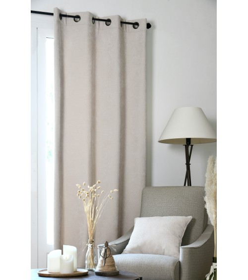 Rideau occultant, Rideau thermique, Rideau velours, Rideau 140x260, Rideau à œillets,