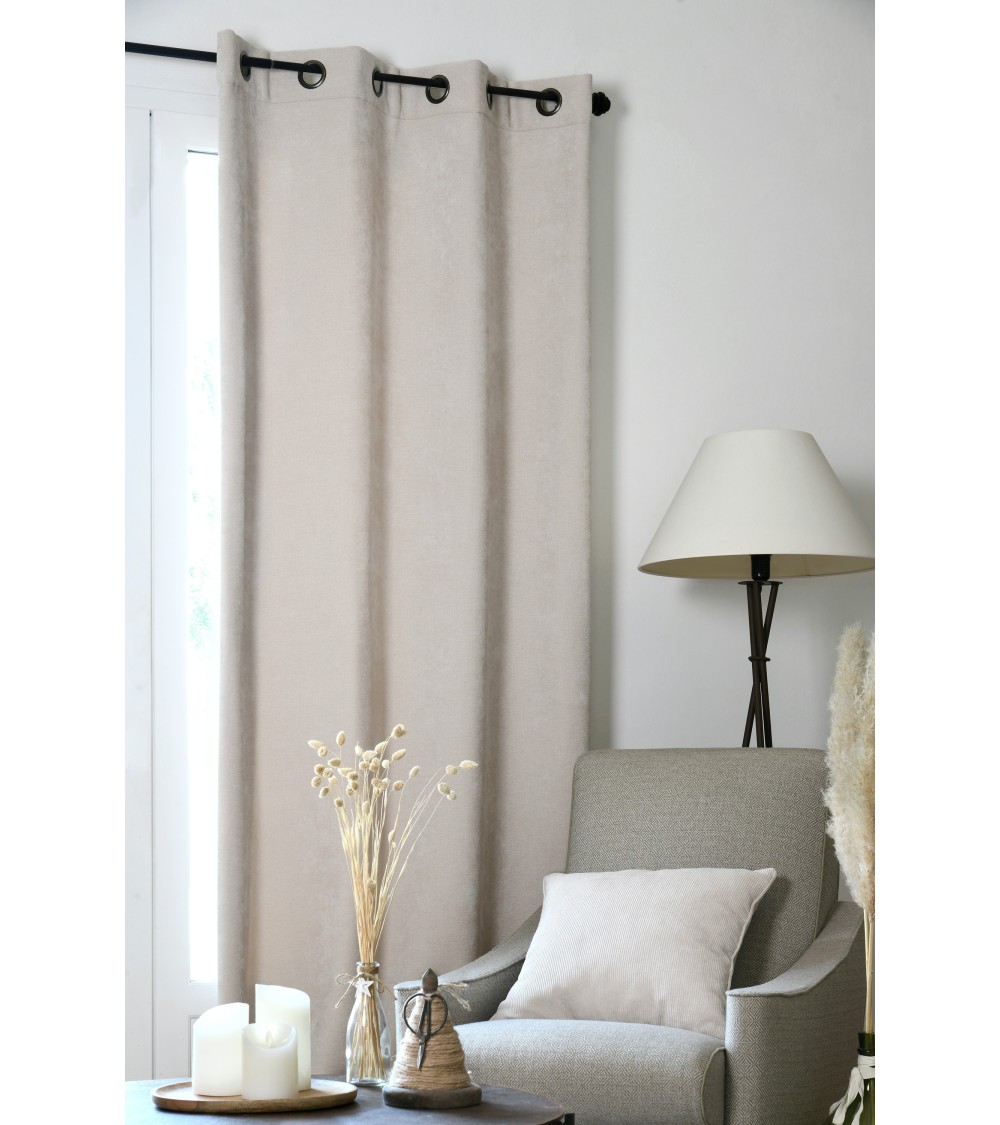 Rideau occultant, Rideau thermique, Rideau velours, Rideau 140x260, Rideau à œillets,