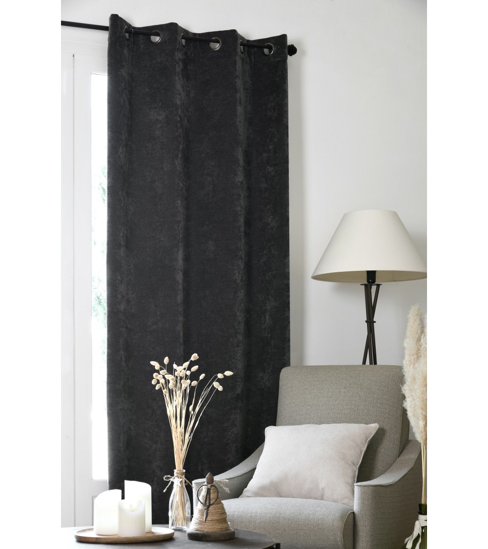 Rideau occultant, Rideau thermique, Rideau velours, Rideau 140x260, Rideau à œillets,