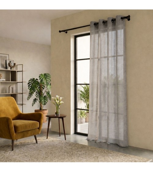 Rideau occultant, Voilage filtrant, Effet lin / Aspect lin, Tombé impeccable, Anti-regard / Brise-vue, À oeillets