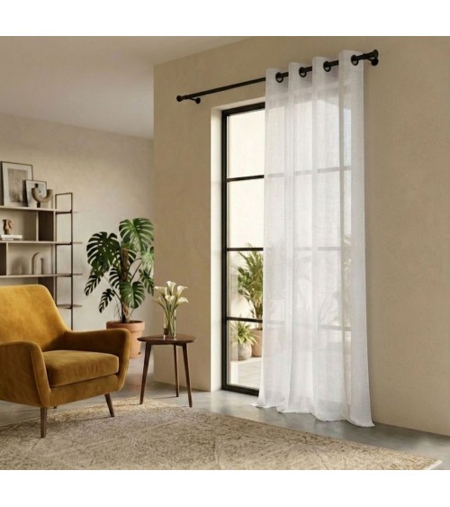 Rideau occultant, Voilage filtrant, Effet lin / Aspect lin, Tombé impeccable, Anti-regard / Brise-vue, À oeillets