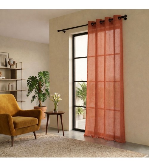 Rideau occultant, Voilage filtrant, Effet lin / Aspect lin, Tombé impeccable, Anti-regard / Brise-vue, À oeillets