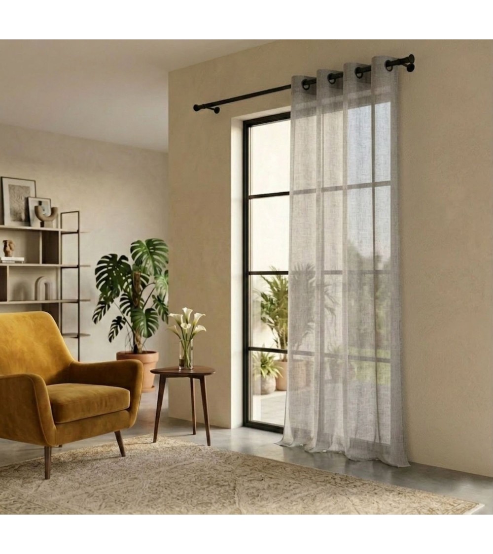 Rideau occultant, Voilage filtrant, Effet lin / Aspect lin, Tombé impeccable, Anti-regard / Brise-vue, À oeillets