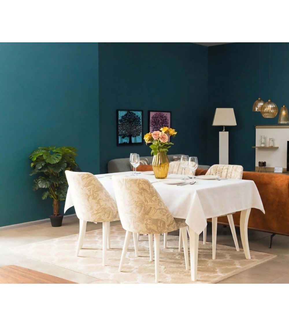 nappe grande taille, nappe déperlante 264cm, nappe mélange lin, linge de table provençal, waterproof.